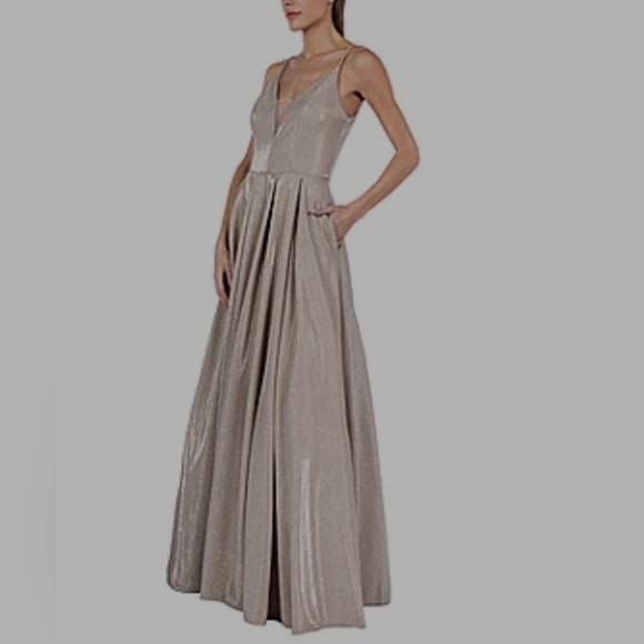 Gold Glitter Gown - Picture 1 of 4